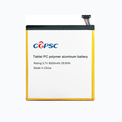 3.7V8000mAh Batería de aluminio de polímero para tabletas PC